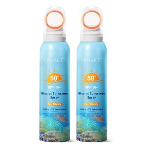 Reef Safe Mineral Sunscreen Spray SPF 50+ with Zinc Oxide. Broad Spectrum UVA/UVB Protection. Lightweight Non-Greasy. Travel Size Sunscreen for Face & Body. Water & Sweat Resistant. 6.76 oz(2 Pack) : Beauty & Personal Care
