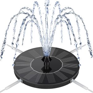 Mademax Solar Bird Bath Fountains. Upgrade 1.4W Solar Fountain Pump with 8 Nozzles & 4 Brackets. Free Standing Floating Solar Powered Water Fountain Pump for Bird Bath. Garden. Pond. Pool. Outdoor : Patio. Lawn & Garden